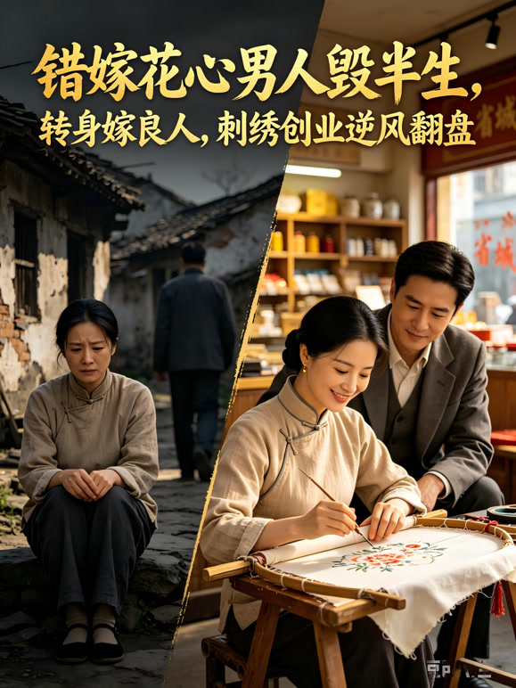 错嫁花心男人毁半生，转身嫁良人，刺绣创业逆风翻盘
