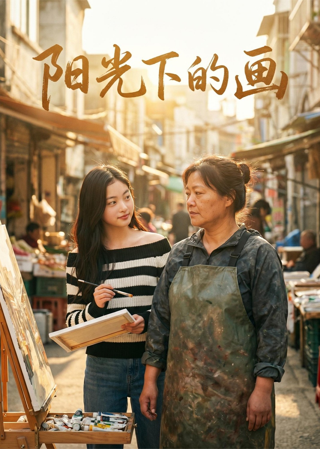 阳光下的画