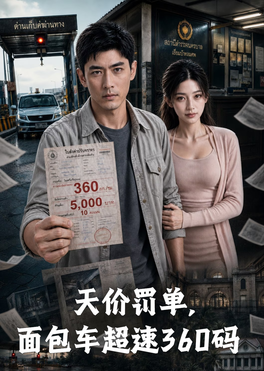 天价罚单，面包车超速360码