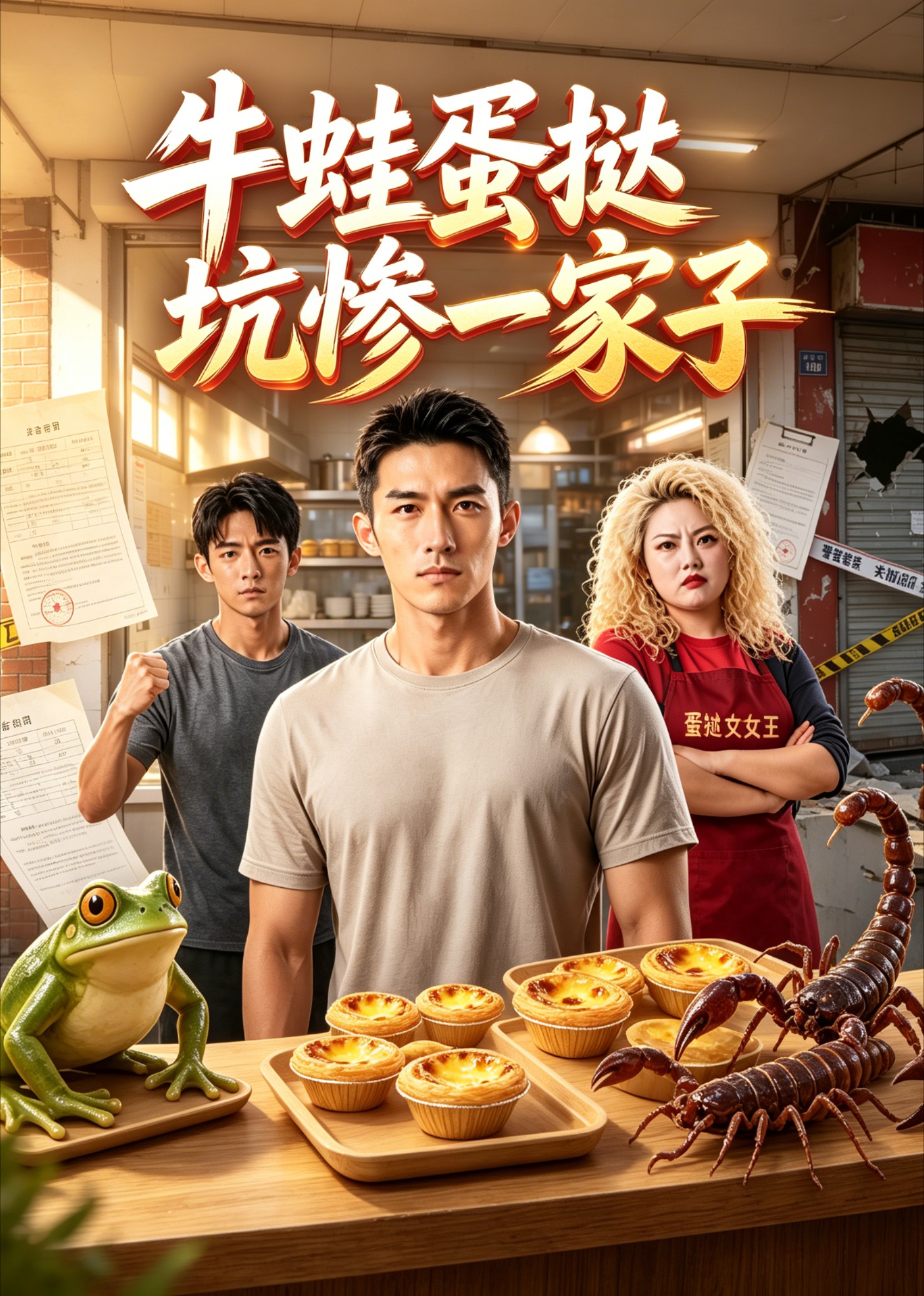牛蛙蛋挞坑惨一家子